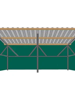 Weidezelt XXL 6 x 4 m mit stabilem Dach  »  110981-PG Ausverkauf
