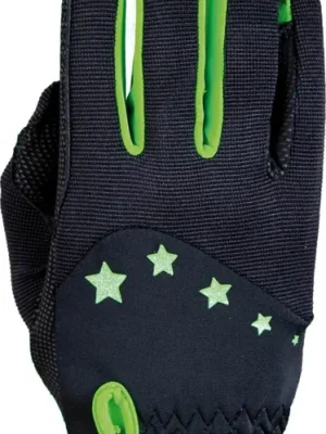 Reithandschuh Kinder Toronto in schwarz\\/grün Billig