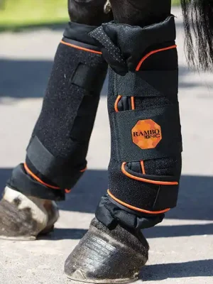 Zertifiziert Stallgamaschen Rambo Ionic in schwarz\\/orange