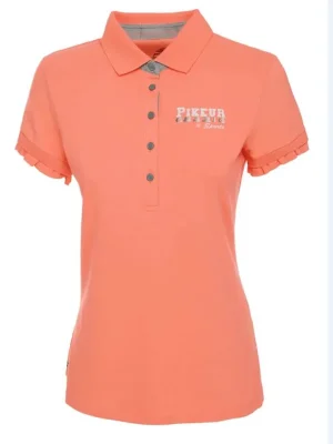 Damen-Pololshirt Franka in peach Solange Der Vorrat Reicht