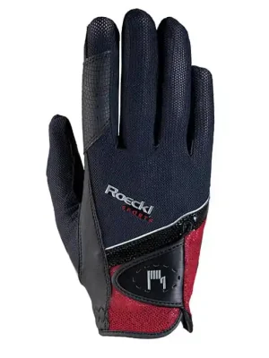 Neue Ware Reithandschuh Madrid in schwarz\\/rot